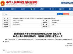 喜讯 | 由「中地绿矿」承担编制的“安能赣锋”旗下《临武县香花铺矿区钨铅锌钽铌锂萤石多金属矿二合一方案》，在自然资源部官网公告！